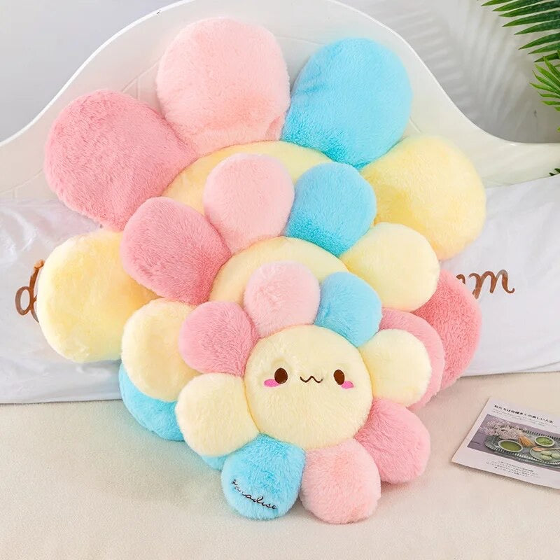 Sunflower Plush Pillow Cushion Stuffed Flower Doll Mats Sofa Bed Sleeping Back Pillows