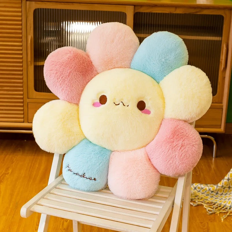 Sunflower Plush Pillow Cushion Stuffed Flower Doll Mats Sofa Bed Sleeping Back Pillows