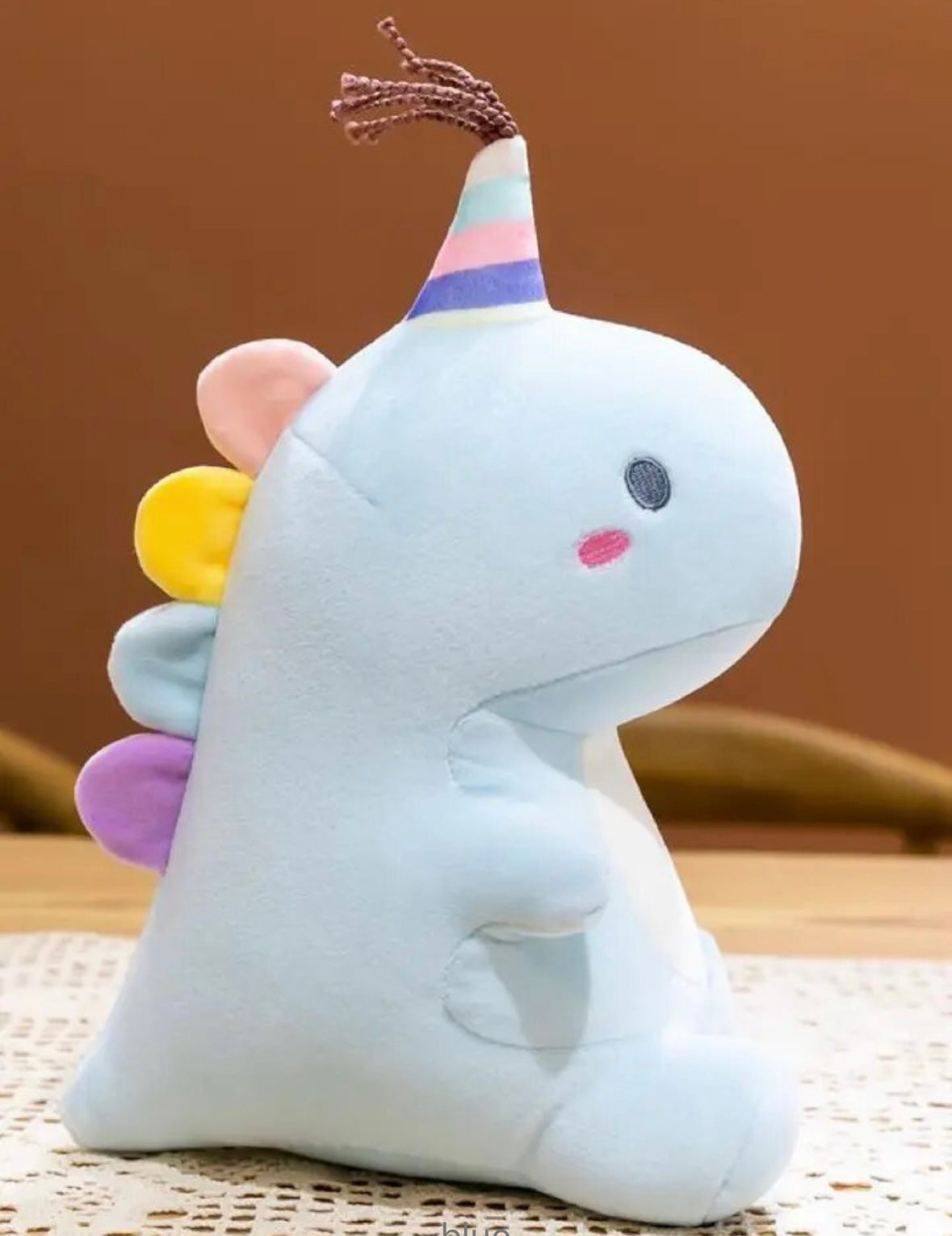 Lovely Dinosaur Plush Soft Animals Doll Pink Blue Green Stuffed Party Hat Toy